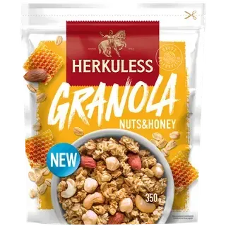 Granola müsli pähklite ja meega, HERKULESS, 350 g