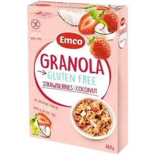 Granola maasikate ja kookosega, EMCO, 340 g