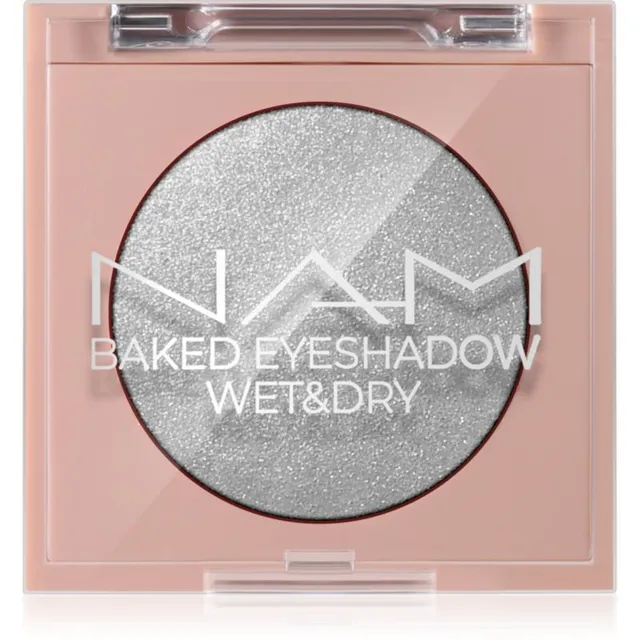 NAM Baked Eyeshadow Sädelev lauvärv varjund 02 Silver Lining 4 g