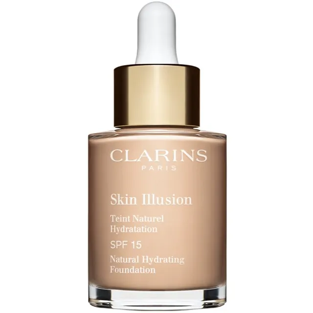Clarins Skin Illusion Natural Hydrating Foundation Sära andev niisutav meik SPF 15 varjund 102.5C Porcelain 30 ml
