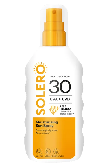 SOLERO PÄIKESEKAITSESPREI SPF30 NIISUTAV 200ML