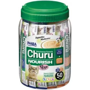Inaba Churu Nourish Kana ja Tuunikalaga isu motiveeriv kreem maiustus taastuvatele kassidele 50x14g