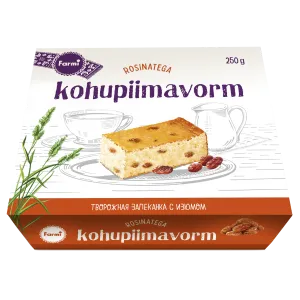 Vanilli kohupiimavorm rosinatega, FARMI, 250 g