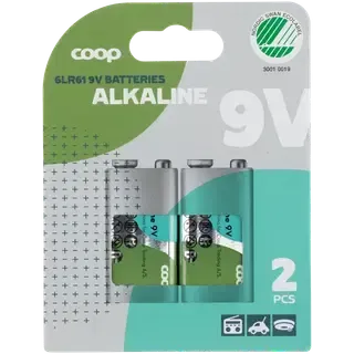 Coop leelispatarei 9v/6lr61 2tk