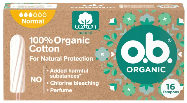 O.B. HÜG TAMPOONID ORGANIC NORMAL N16