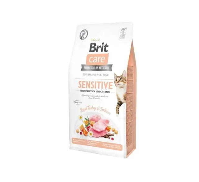 Brit Care Sensitive Healthy Digestion & Delicate kassi kuivtoit, 7 kg