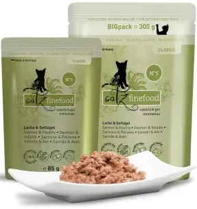 Classic N°5 LÕHE ja KODULINNULIHAGA (71%), teraviljavaba kassieine kotike (Catz Finefood)