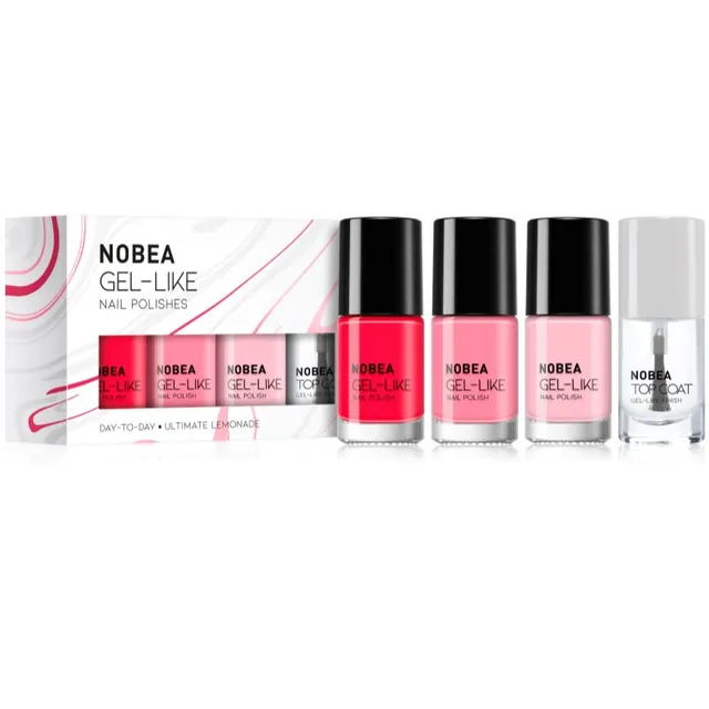 NOBEA Day-to-Day 4-Piece Gel-like Nail Polish set Küünelakikomplekt Ultimate Lemonade