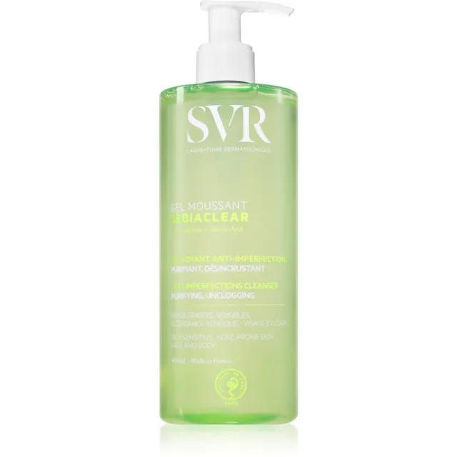 SVR Sebiaclear Gel Moussant Puhastav geelvaht rasusele ja probleemsele nahale 400 ml