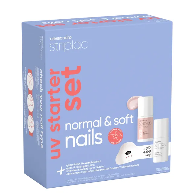 ALESSANDRO Striplac UV Starter 1 Colour Normal & Soft Nails komplekt