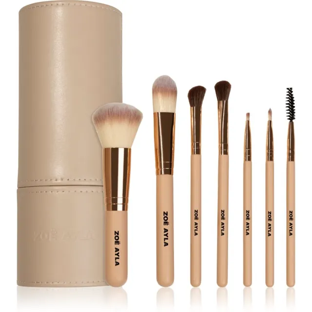 Zoë Ayla Makeup Brush Set 7 Piece Meigipintslite komplekt koos kotiga