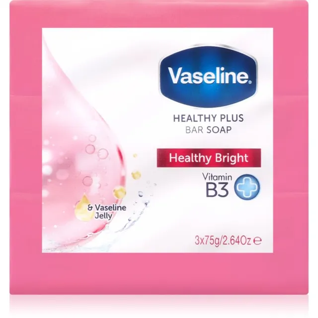 Vaseline Healthy Bright Bar Soap tahkete seepide komplekt 3x75 g