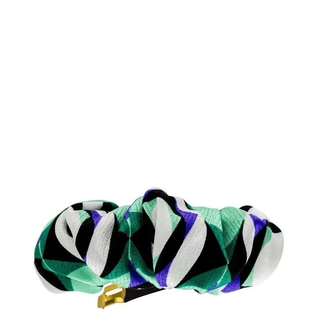 DONDELLA Scrunchie Green, Black, White, Purple Hair Clip 3x10cm