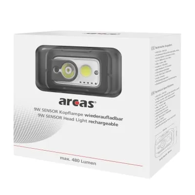 Laetav esilatern anduriga Arcas LED 9W