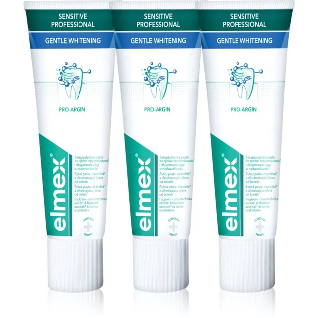 Elmex Sensitive Professional Gentle Whitening Valgendav hambapasta tundlikele hammastele 3x75 ml
