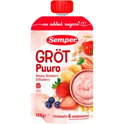 Kaera-riisipuder Semper ma.&ban 6k 120g