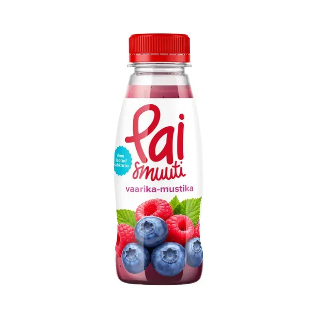 Vaarika-mustika smuuti, PAI, 250ml