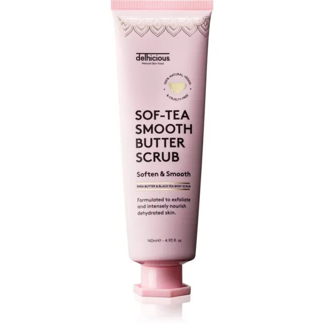 delhicious Sof-Tea Smooth Butter Scrub Niisutav kehakoorija kooriva toimega 140 ml