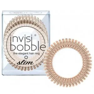 Invisibobble Slim Bronze Me Pretty juuksekumm- võru 3tk