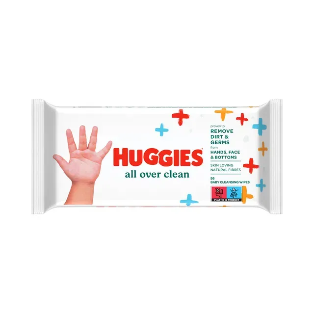 Niisked salvrätikud All Over Clear, HUGGIES, 56tk