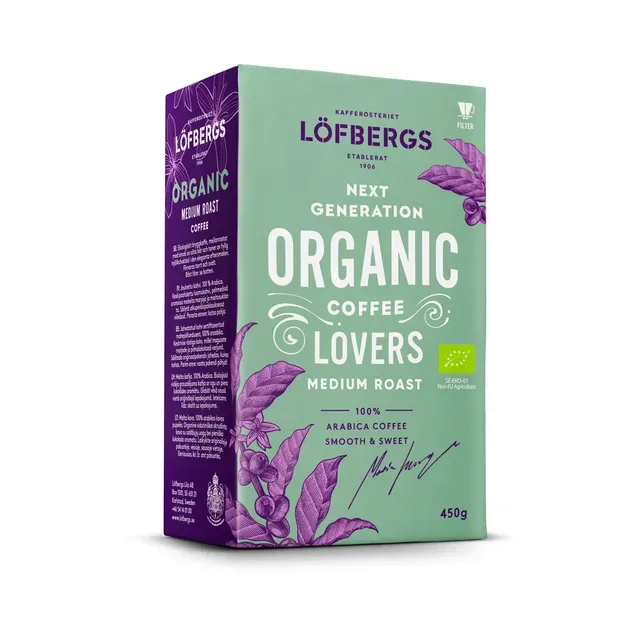 Jahvatatud mahekohv Organic, LÖFBERGS, 450 g