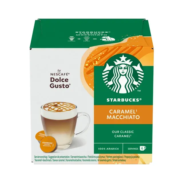 Kohvikapslid Caramel Macchiato, STARBUCKS, 6+6 tk