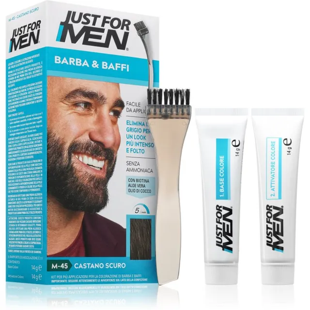 Just for Men Men Moustache & Beard habemevärv hallide karvade katmiseks varjund M-45 Dark Brown 1 tk