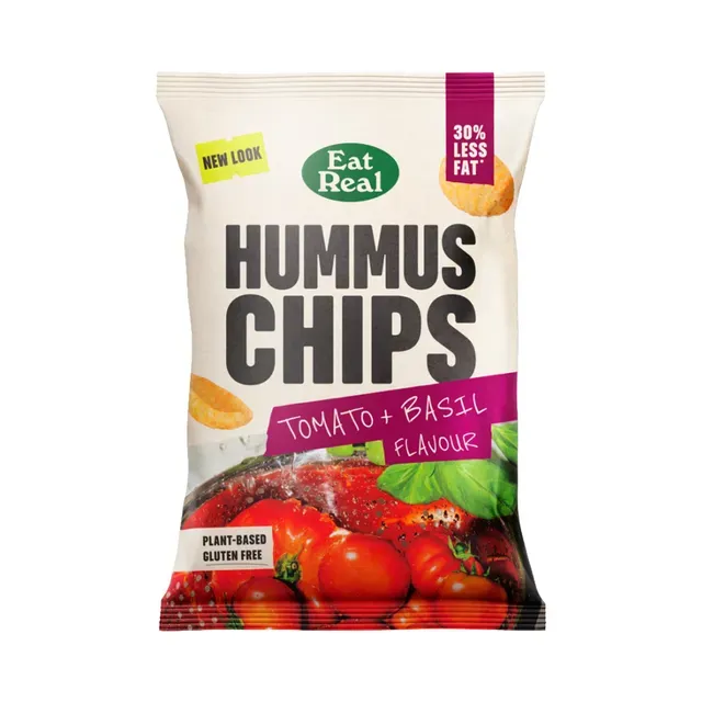 Hummusekrõpsud tomati ja basiiliku, EAT REAL, 110 g