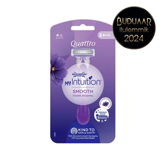Wilkinson raseerija Smooth Violet Bloom Quattro 3tk/pk