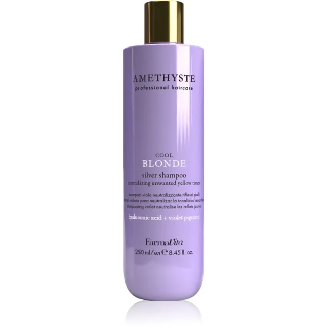 FarmaVita Amethyste Cool Blonde Lilla šampoon blondidele ja triibutatud juustele 250 ml