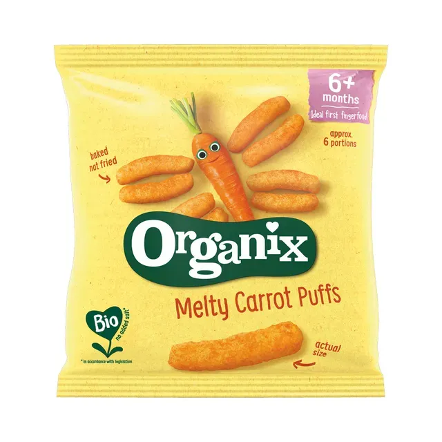 Krõbedad Porgandipulgad mahe 6+, ORGANIX, 20 g