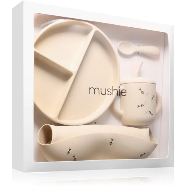 Mushie Feeding Toddler Set söögiriistade komplekt väikelastele 6m+ Bees