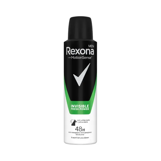 Deodorant Invisible Fresh Power meestele, REXONA, 150 ml
