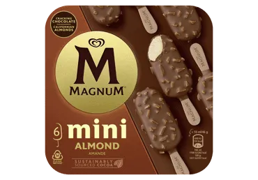 Jäätis MAGNUM almond multipakk 6tk,276g