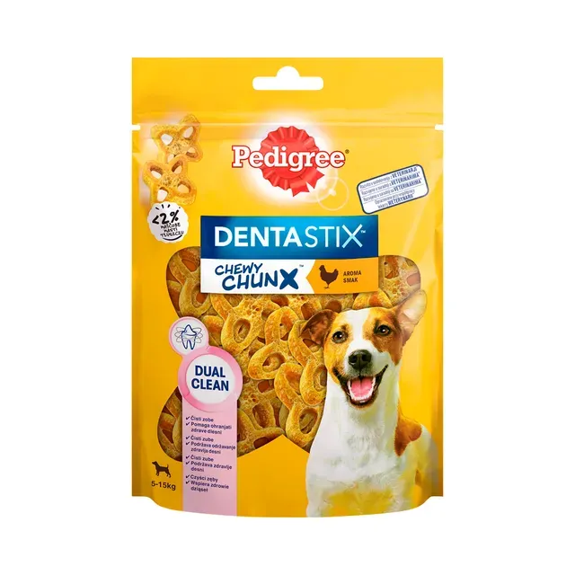 Täiendsööt. Dentastix Chewy Chunx Mini kanamaitseline, PEDIGREE, 68g