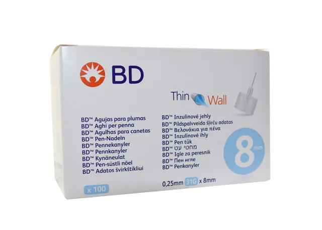INSULIININÕELAD BD PEN-NÕEL 31G (0,25X8MM) N100