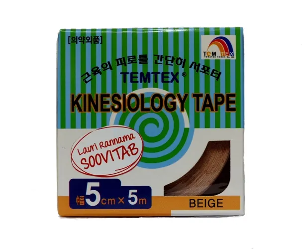 TEMTEX KINESIOLOOGILINE TEIP 5CMX5M BEEZH N1