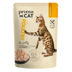 PrimaCat Classic 85g linnuliha zelees