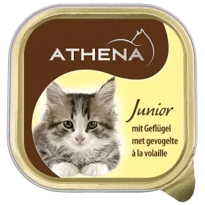 Täissööt. Kassitoit Junior linnulihaga, ATHENA, 100g