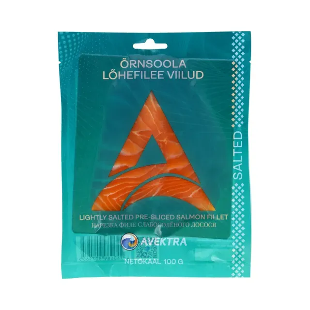 Õrnsoola lõhefilee viilud, AVEKTRA, 100 g