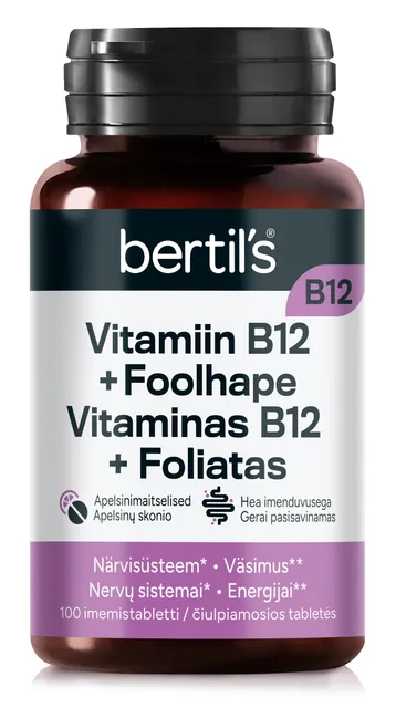 BERTILS VITAMIN B12+FOOLHAPE IMEMISTBL N100