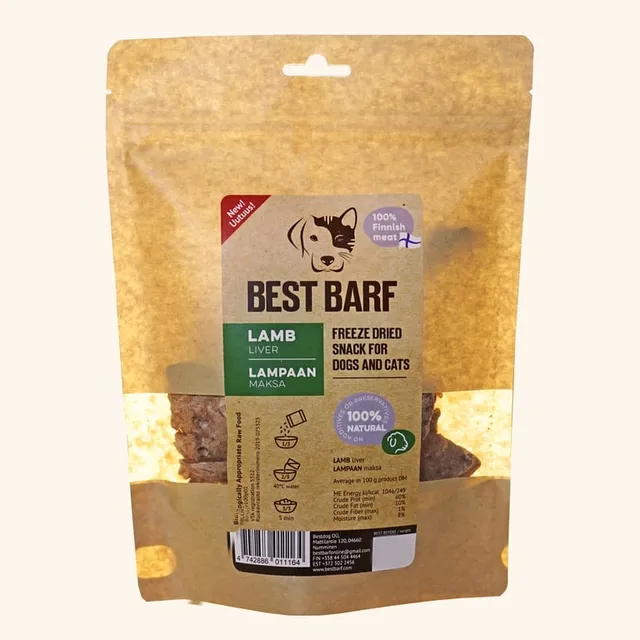 Best Barf külmkuivatatud maius, lamba maks 100 g