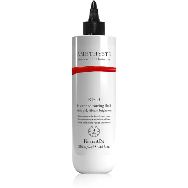 FarmaVita Amethyste Instant Colouring Fluid Kinnistav värvimask punastele juuksetoonidele varjund Red 250 ml