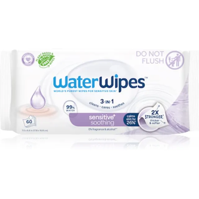 WaterWipes Soothing Clean Õrnad niisked salvrätikud beebile 60 tk