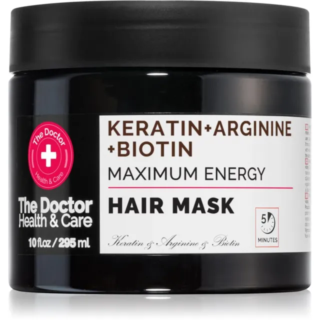 The Doctor Keratin + Arginine + Biotin Maximum Energy Keratiinimask juustele 295 ml