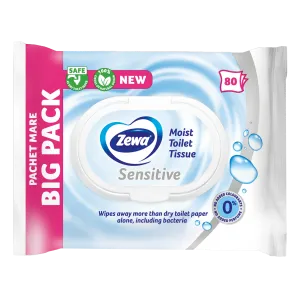 Niisked tualettpaberid Sensitive 80tk, ZEWA, 1 tk