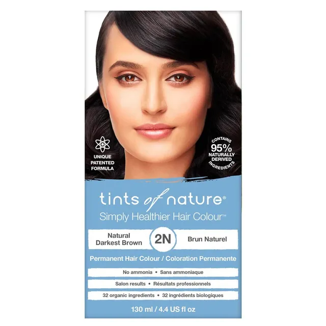 Tints of Nature Permanent Colour No.2N Natural Darkest Brown 130ml