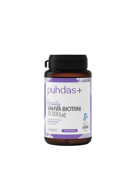 Puhdas+ Beauty Biotin 10.000 µg toidulisand 