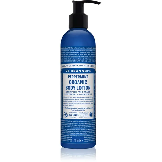 Dr. Bronner’s Peppermint Värskendav kehapiim niisutava toimega 240 ml