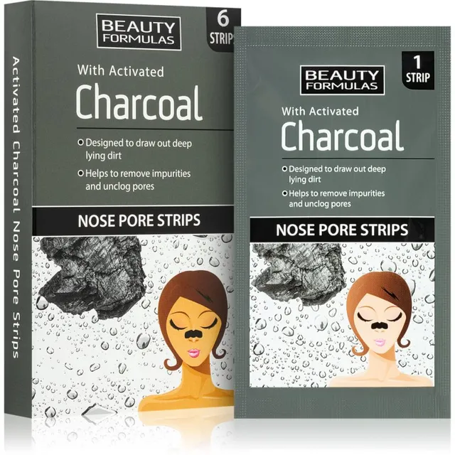 Beauty Formulas Charcoal Ninapooride ribad mustpeade eemaldamiseks 6 tk